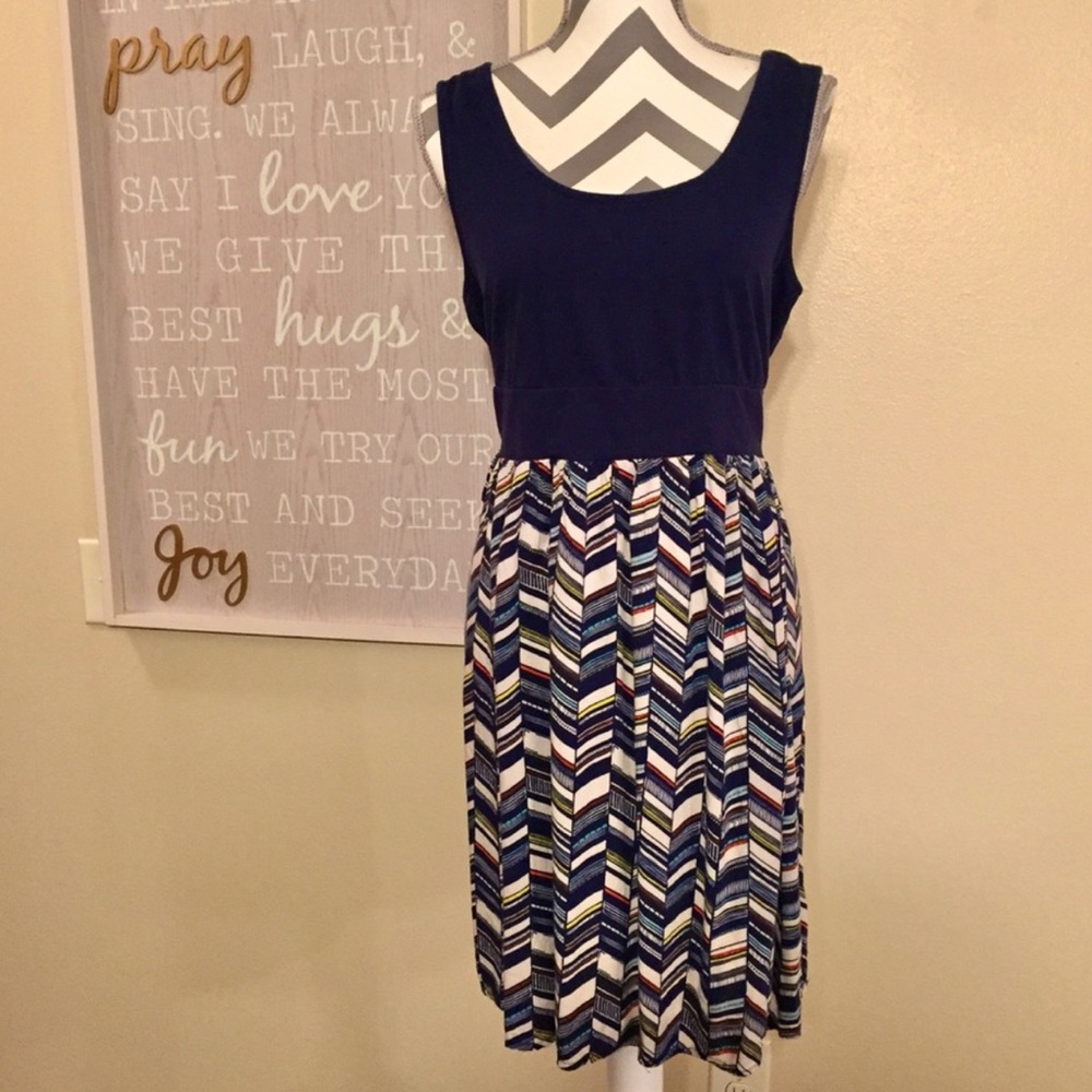 TORRID - Blue Print Fit & Flare Tank Dress